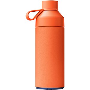 Termo láhev na pití, 1l, z recyklovaných materiálů, oranžová