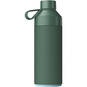 Termo láhev na pití, 1l, z recyklovaných materiálů, zelená