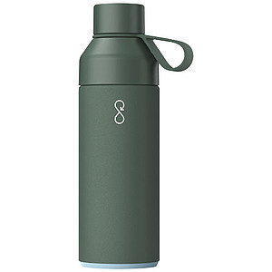 Termo láhev na pití, 500ml, z recyklovaných materiálů, zelená