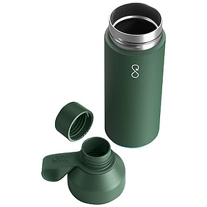 Termo láhev na pití, 500ml, z recyklovaných materiálů, zelená