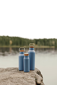 Termo láhev na pití z recyklované oceli, 800ml, modrá