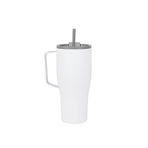 Termofľaša z RCS recyklovanej nerezovej ocele 800 ml, biela/sivá