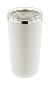 Termohrnček 500ml, nerez, plast, biely