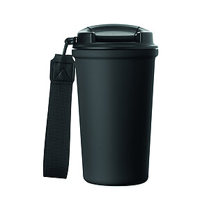 Termohrnček recyklovaný, 400 ml, čierna