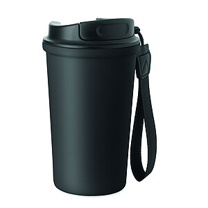 Termohrnček recyklovaný, 400 ml, čierna
