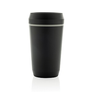 Termohrnček s priehľadným viečkom 354 ml, sivá