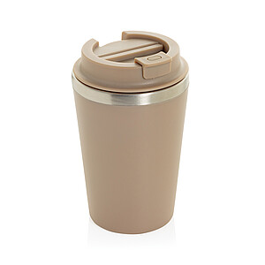 Termohrnek 350ml z RCS recyklovaného PP, tmavě béžová