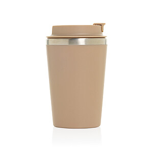 Termohrnek 350ml z RCS recyklovaného PP, tmavě béžová