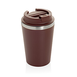 Termohrnek 350ml z RCS recyklovaného PP, tmavě červená