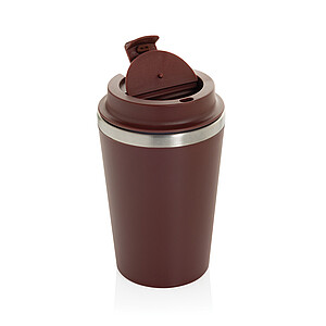 Termohrnek 350ml z RCS recyklovaného PP, tmavě červená