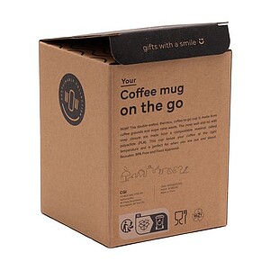 Termohrnek na kávu On The Go 250 ml, hnědá