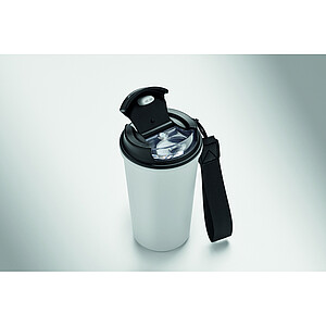 Termohrnek recyklovaný, 400 ml, bílá