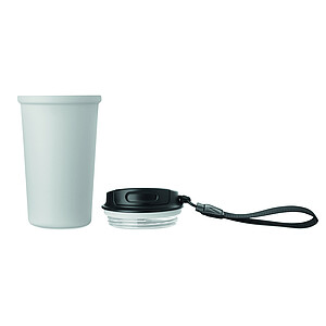 Termohrnek recyklovaný, 400 ml, bílá