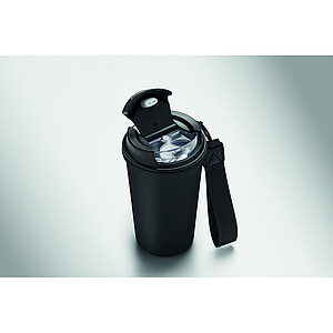 Termohrnek recyklovaný, 400 ml, černá