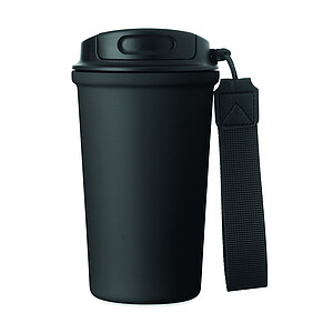 Termohrnek recyklovaný, 400 ml, černá