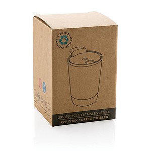 Termohrnek s korkovým dnem, 300ml, bílý