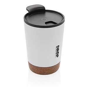 Termohrnek s korkovým dnem, 300ml, bílý
