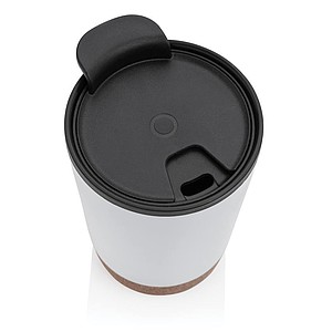 Termohrnek s korkovým dnem, 300ml, bílý