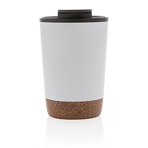 Termohrnek s korkovým dnem, 300ml, bílý