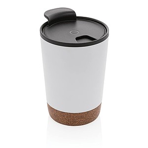 Termohrnek s korkovým dnem, 300ml, bílý