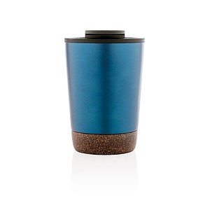 Termohrnek s korkovým dnem, 300ml, modrý