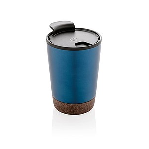 Termohrnek s korkovým dnem, 300ml, modrý