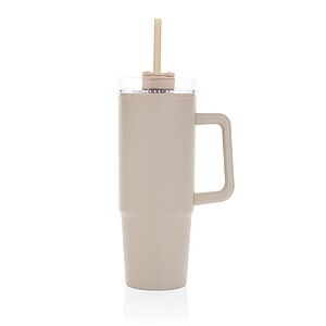 Termohrnek s madlem 900ml z RCS recyklovaného plastu, krémová