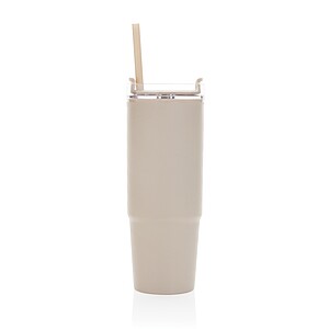 Termohrnek s madlem 900ml z RCS recyklovaného plastu, krémová