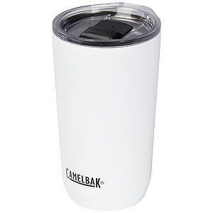 Termohrnek z nerezu s plastovým víčkem, 500ml, bílý