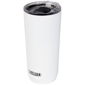 Termohrnek z nerezu s plastovým víčkem, 600ml, bílý
