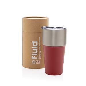 Termohrnek z RCS recyklované nerezové oceli 500 ml, červená
