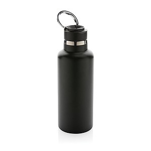 Termoláhev z recyklované oceli, objem 600 ml, černá