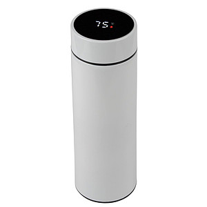Termoska 500ml s integrovaným teplomerom a sitkom na čaj, biela