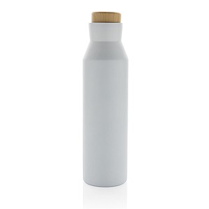Termoska z recyklované oceli, objem 500 ml, bílá - ekologické reklamní předměty