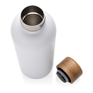 Termoska z recyklované oceli, objem 500 ml, bílá