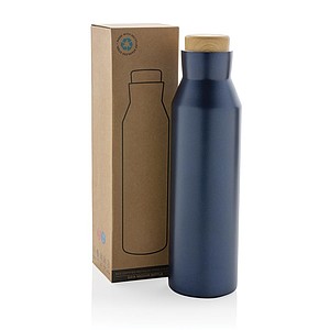 Termoska z recyklované oceli, objem 500 ml, modrá