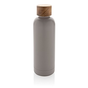 Termoska z recyklované oceli, objem 500 ml, šedá