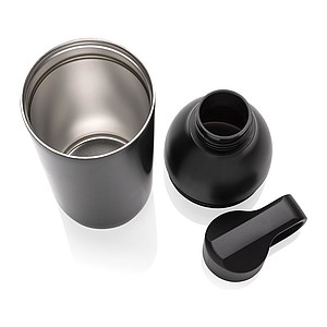 Termoska z recyklované oceli, objem 540 ml, černá