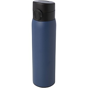 Termoska z recyklovanej nehrdzavejúcej ocele, 450 ml, modrá