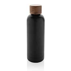 Termoska z recyklovanej ocele, objem 500 ml, čierna
