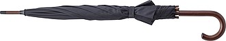 TERUEL Klasický automatický deštník z recyklovaného materiálu, černý - reklamní deštníky