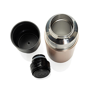 Thermocup RCS recykl. termofľaša s vákuovou izoláciou a šálkou, ružovohnedá