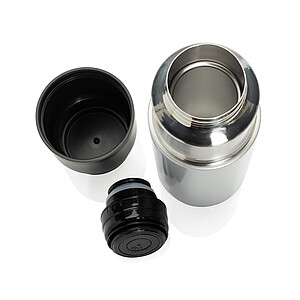 Thermocup RCS recykl. termoska s vakuovou izolací a šálkem, stříbrná