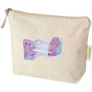 Toaletní taštička z organického materiálu, béžová