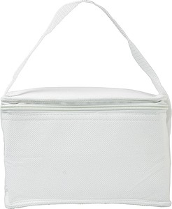 TOLGA ChladIcí taška na 6 plechovek z netkané textilie, bílá - reklamní předměty