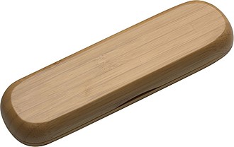 TOMARA Bambusová sada kuličkového pera a rolleru, modrá náplň