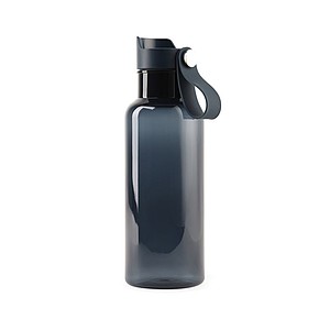 Transparentná fľaša na pitie 600 ml, z RPET, modrá