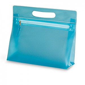 Transparentné PVC puzdro, tyrkysová