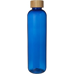 Transparentní láhev z recyklovaného plastu, 1l, modrá