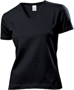 Tričko STEDMAN CLASSIC V-NECK WOMEN černá L - trička s potiskem